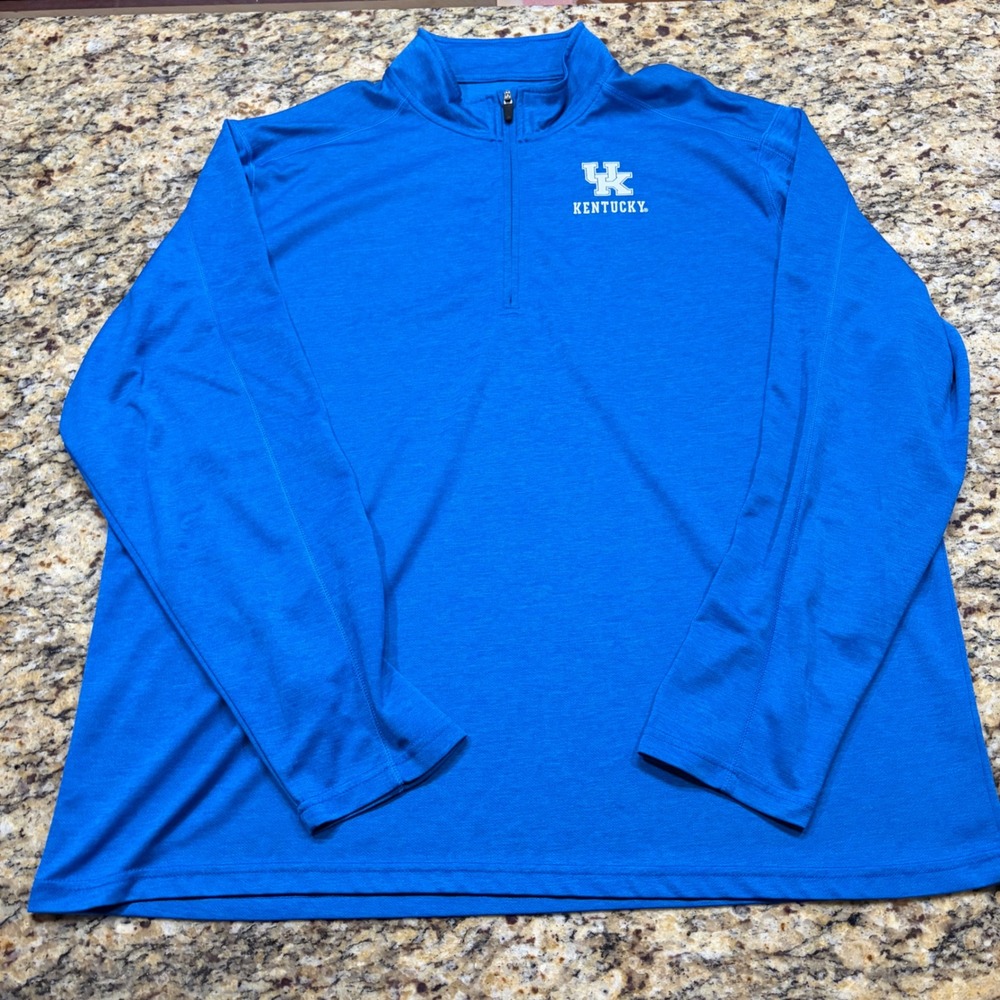 Top of the World Kentucky Wildcats Mens XXL Blue 1/4 Zip Pullover Jacket UK